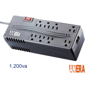 REGULADOR DE VOLTAGE 1200VA 8P ANERA